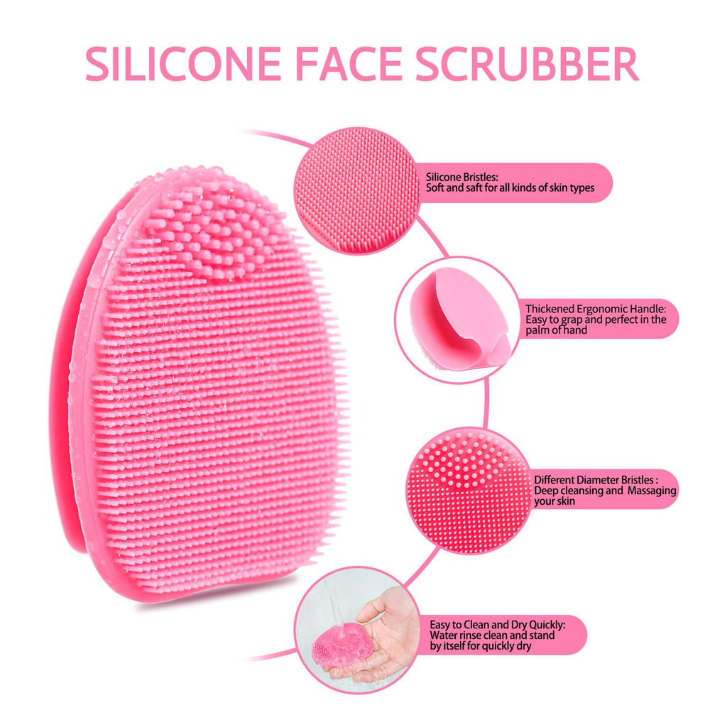 HIEERBUS brosse visage silicone paquet de deux pratique pour famille ou voyage