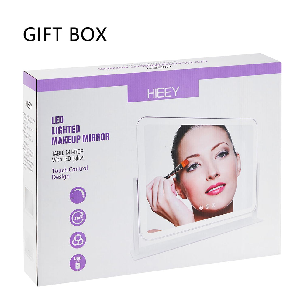 Coffret cadeau HIEEY pour offrir un miroir lumineux et pratique.
