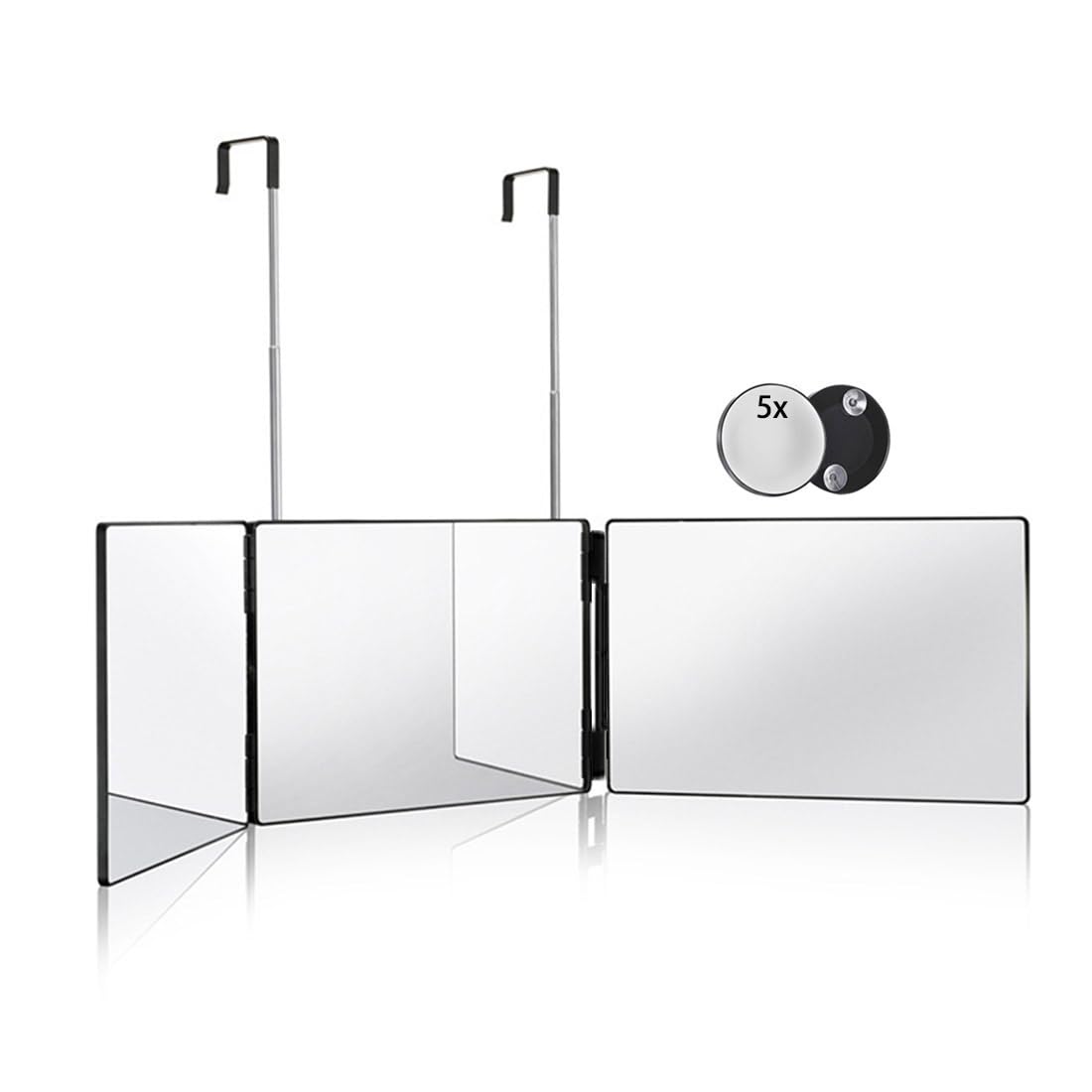 Miroir HIEEY 3 volets 360, vue d’ensemble idéale pour maquillage et coiffure