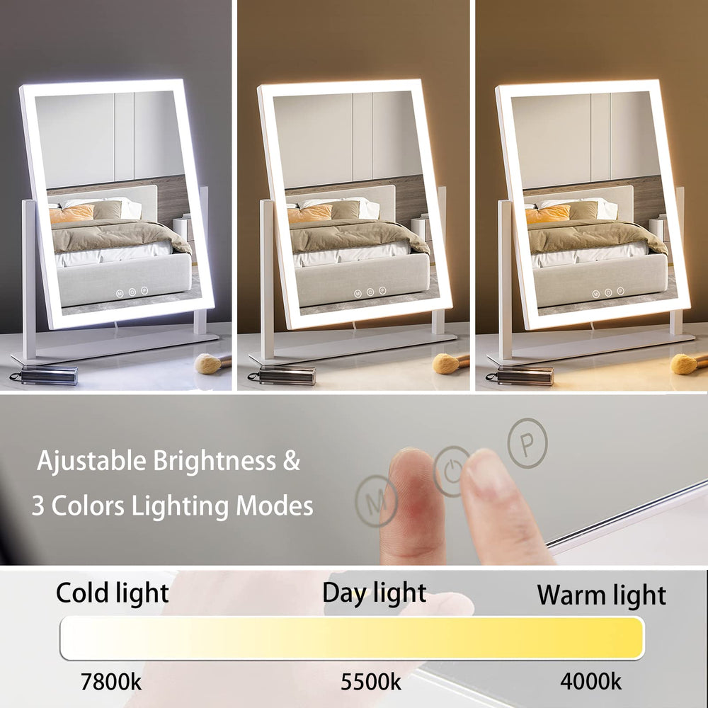 Miroir HIEEY avec loupe 5x détachable pour les détails du regard.