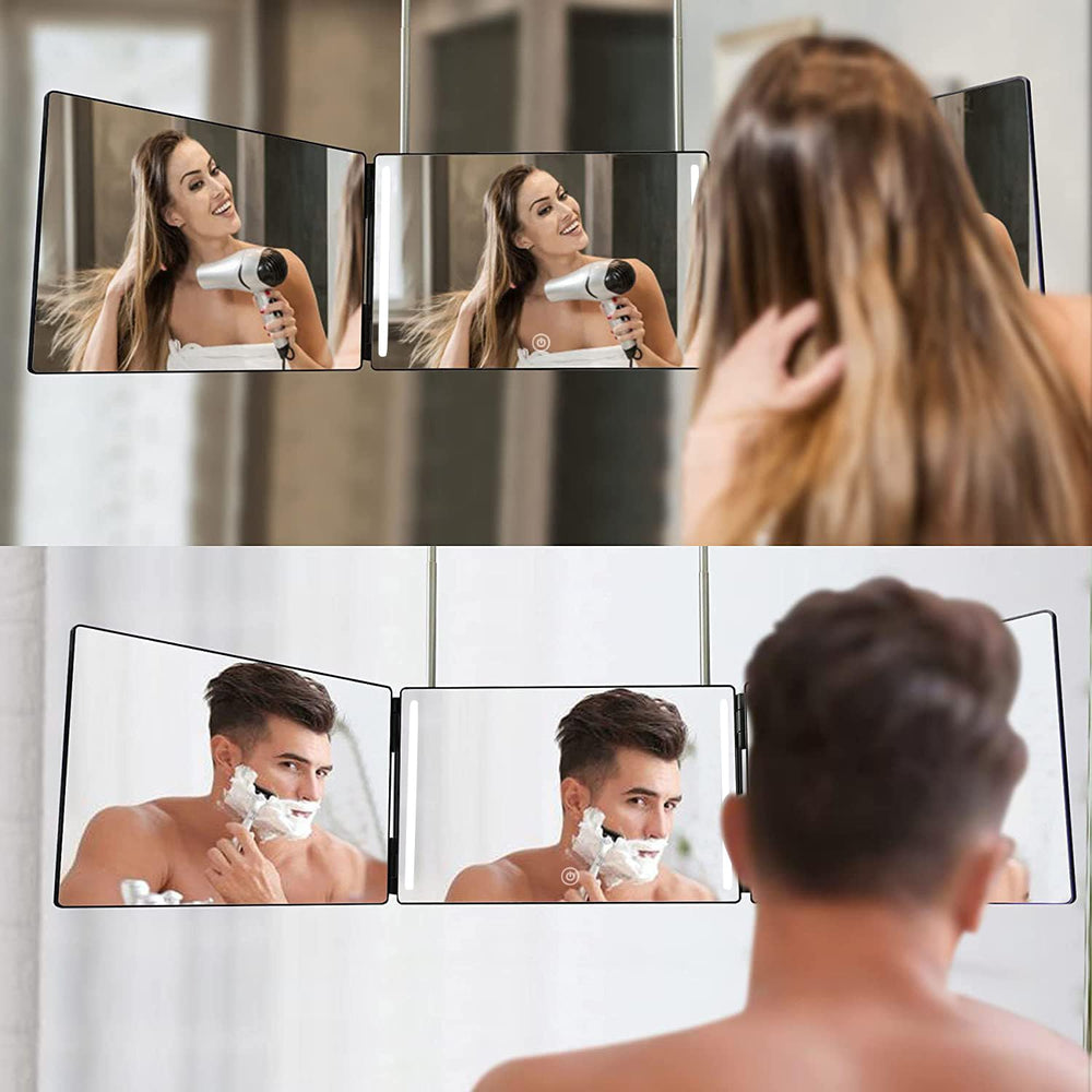 HIEEY miroir rotation 360-180deg, ajuste facilement pour maquillage.