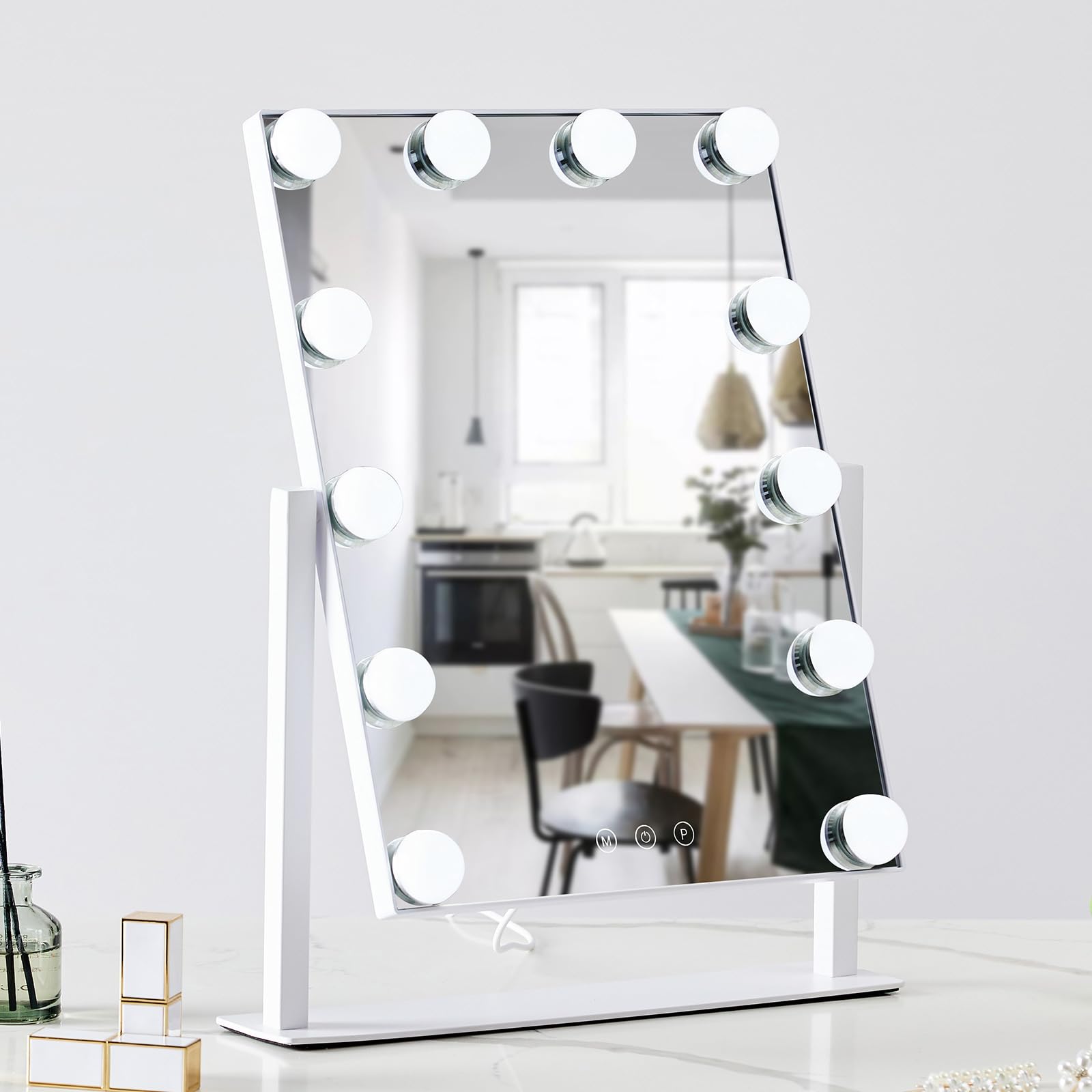 HIEEY Miroir Vanité avec grossissement 5x détachable pour détails
