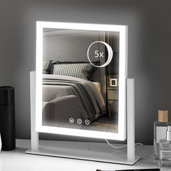 Miroir HIEEY avec éclairage hollywood pour maquillage clair et précis.