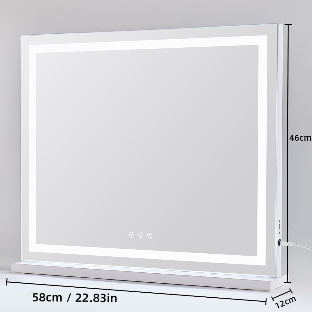 Mode lumière jour sur le miroir HIEEY, parfait pour le maquillage quotidien