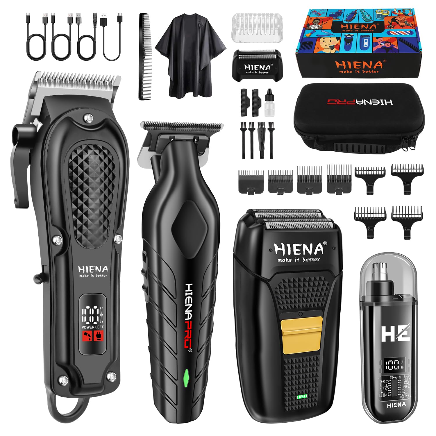 HIENA PRO – ensemble coiffage-cheveux professionnel pour des coupes nettes et rapides