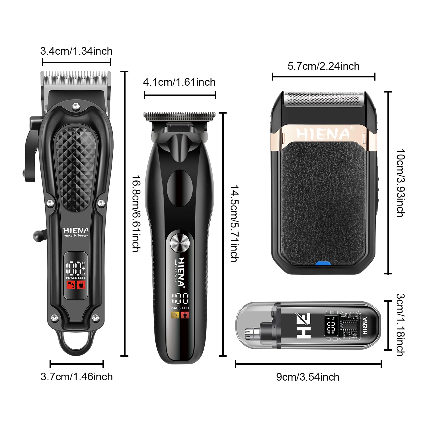 HIENA PRO moteur-puissant assure une coupe efficace sur tous types de cheveux et barbes.