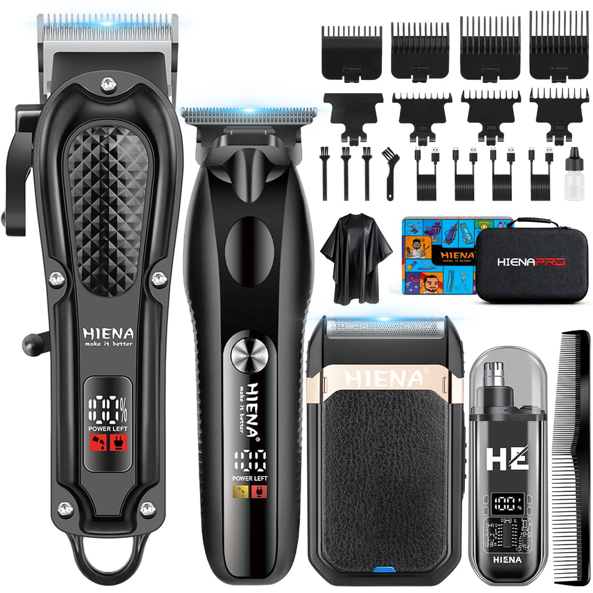 HIENA PRO tondeuse-cheveux-professionnelle pour des coupes nettes à domicile.