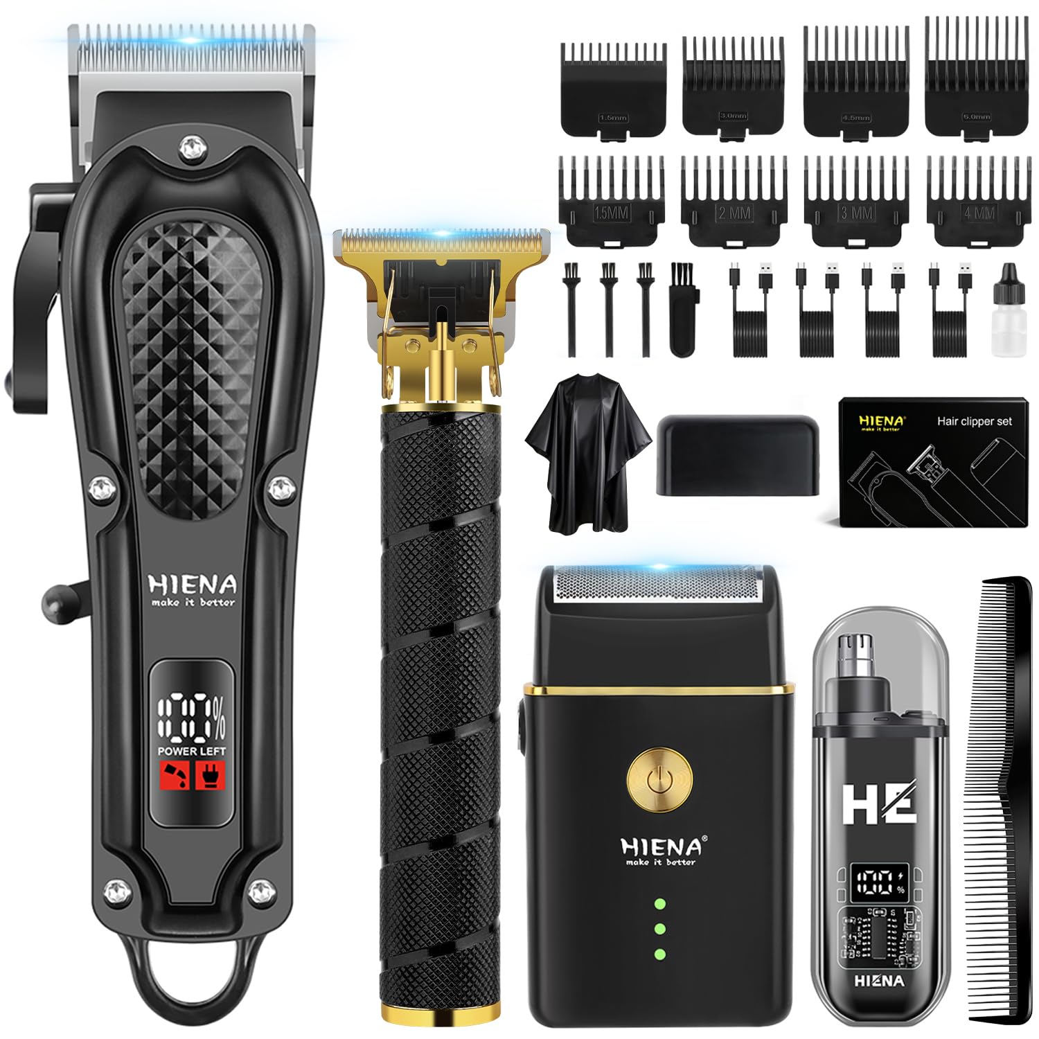 HIENA PRO tondeuse cheveux professionnelle pour coupes nettes à domicile.