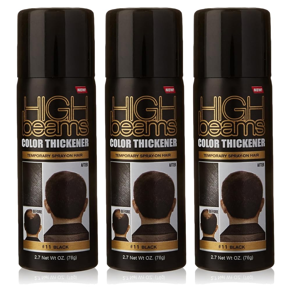 High Beams épaississant couleur spray noir – flacon pour une application rapide.