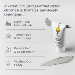 Highland Glacial Cream – texture mate qui définit les boucles sans rigidité.