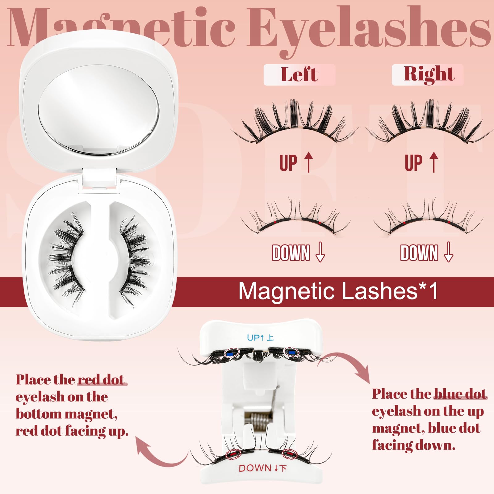 Boîte magnétique avec miroir Higu clace pour rangement sûr