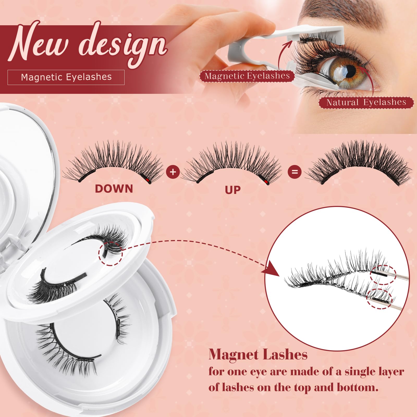 Application facile des cils magnétiques Higu clace sans colle.