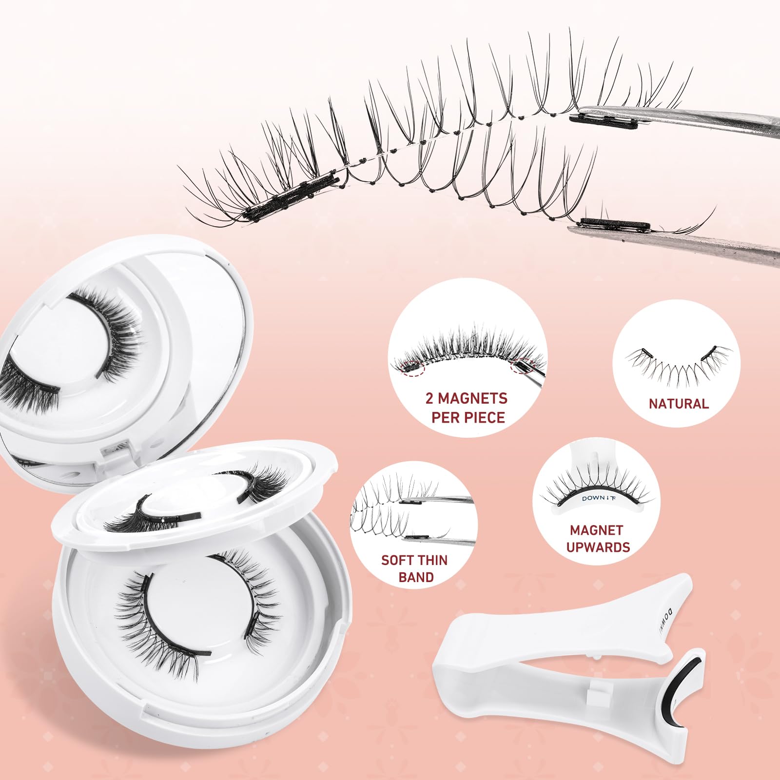 Design leger des cils magnétiques Higu clace pour un confort durable.