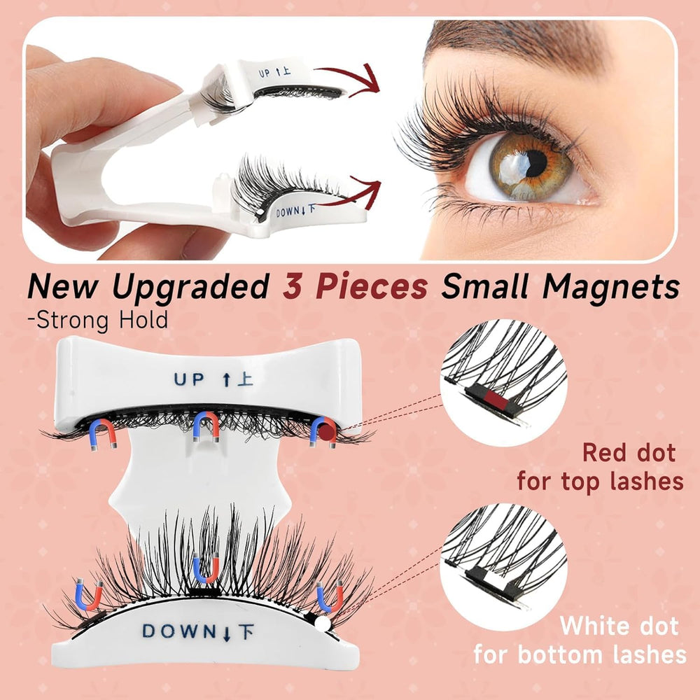 Cils magnétiques sans colle ni trait noir nécessaire.