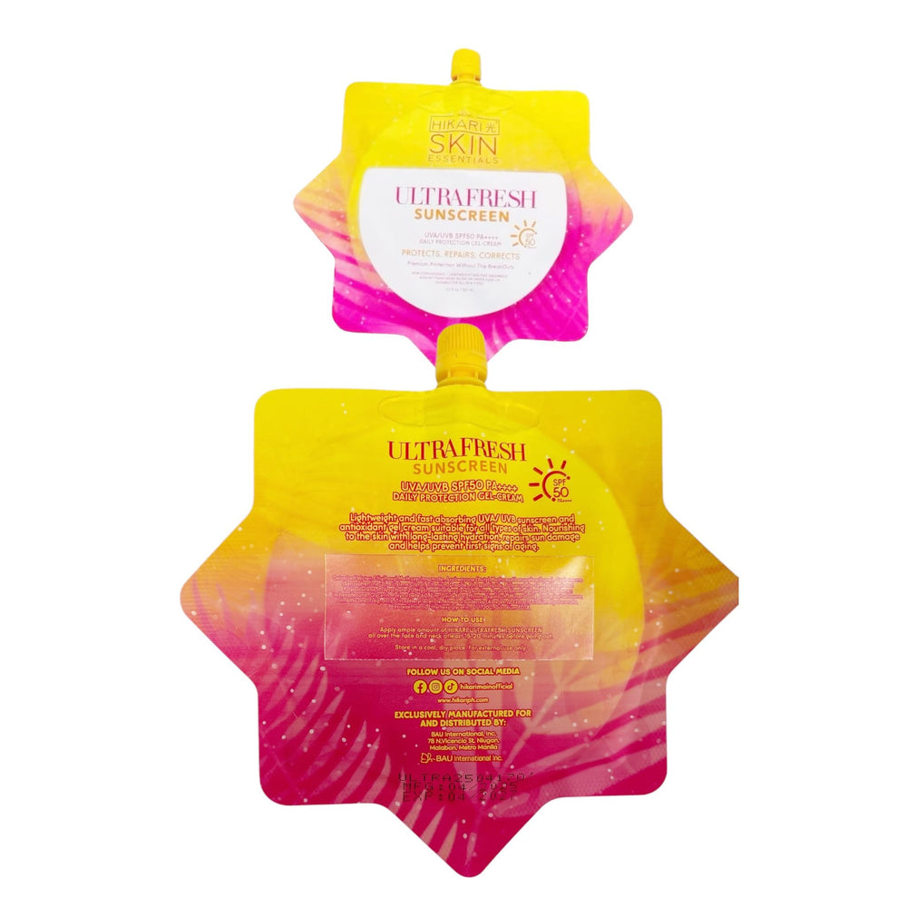 Texture gel-crème Hikari Skin Essentials offrant hydratation légère et protection UV.