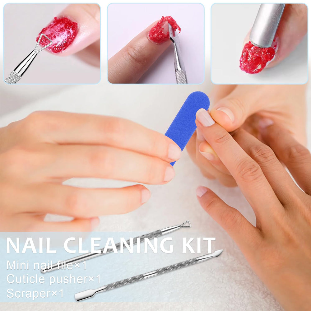 HiLemon dissolvant gel: résultats propres sur les ongles après utilisation.