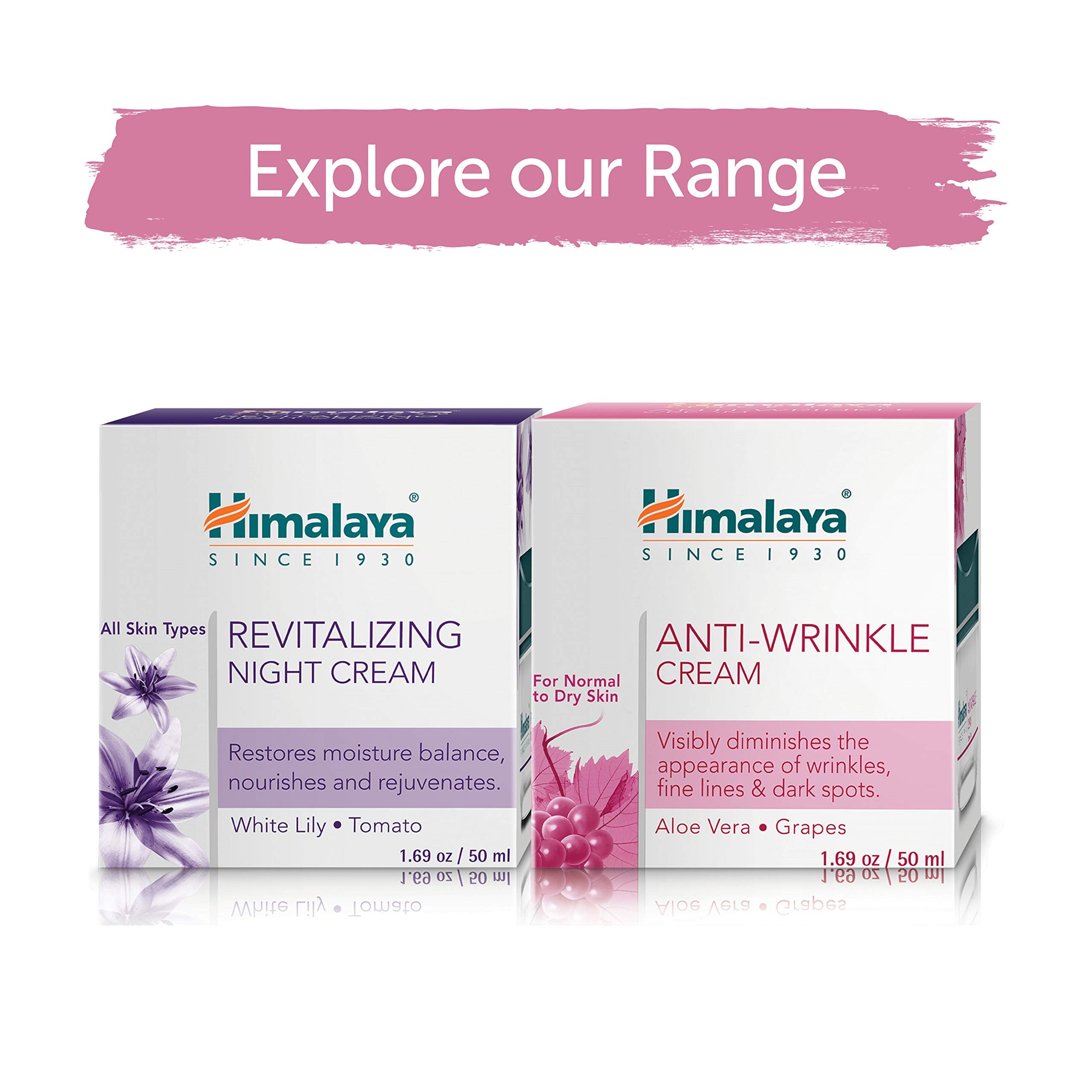 Crème Himalaya Anti-Rides testée dermatologiquement pour peau sensible.