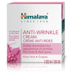 Crème Himalaya Anti-Rides, texture veloutée sur visage, hydratation durable.