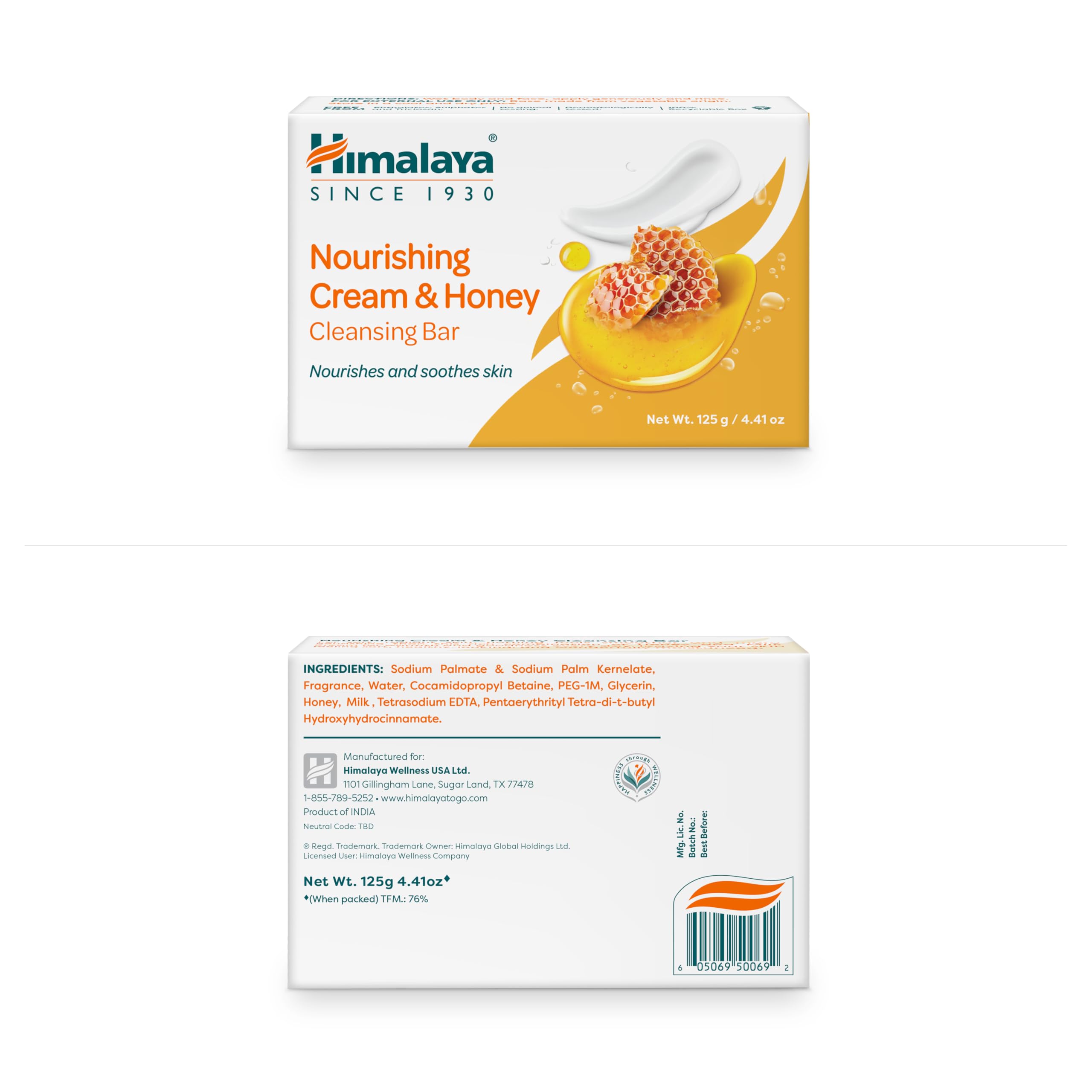 Himalaya barre miel et lait: hydratation adaptée à la peau.