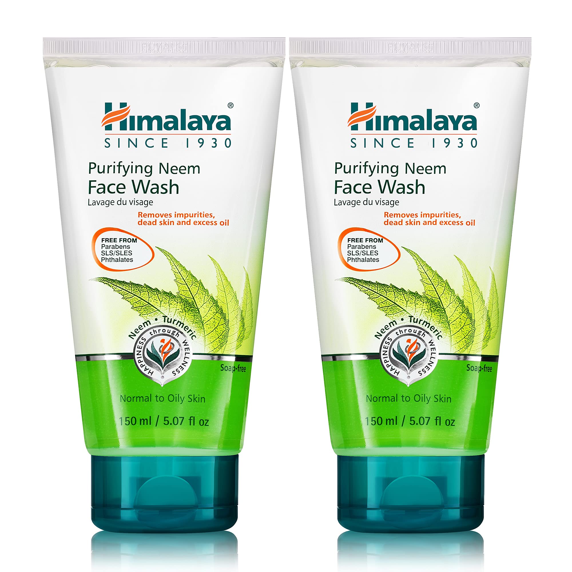 Himalaya Nettoyant Visage Neem Purifiant, bouteille élégante et purifiante.