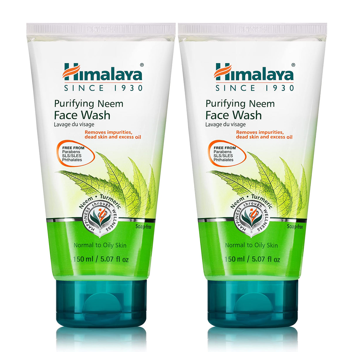 Himalaya Nettoyant Visage Neem Purifiant, bouteille élégante et purifiante.