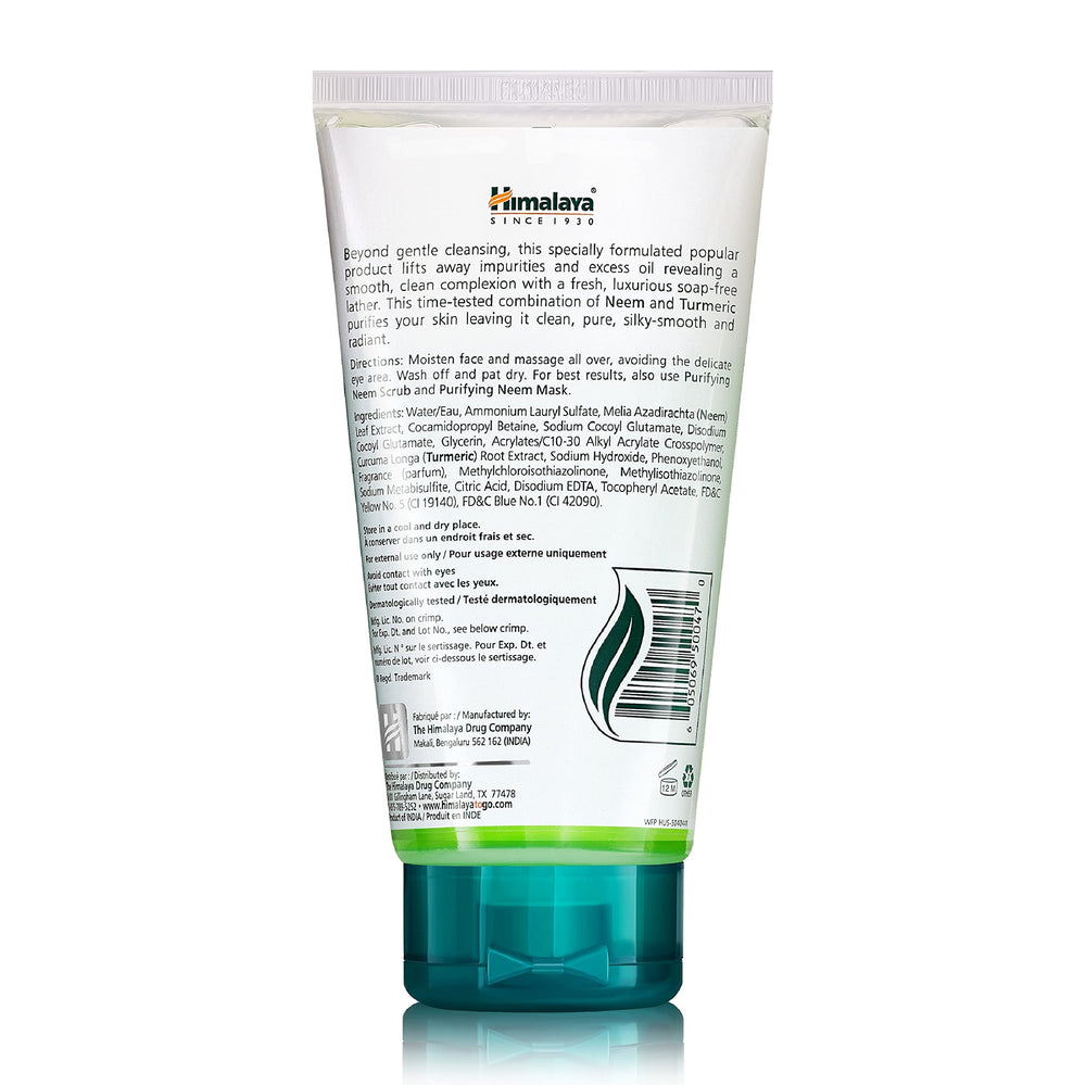 Nettoyant visage Neem Purifiant, mousse douce adaptée aux peaux normales à grasses.