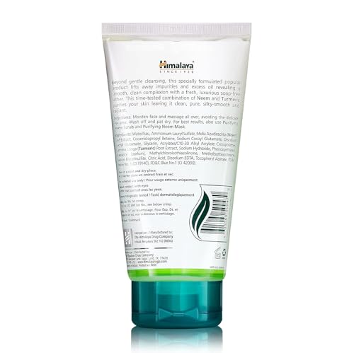 Himalaya Purifying Neem Face Wash : texture mousse pour nettoyage en douceur.