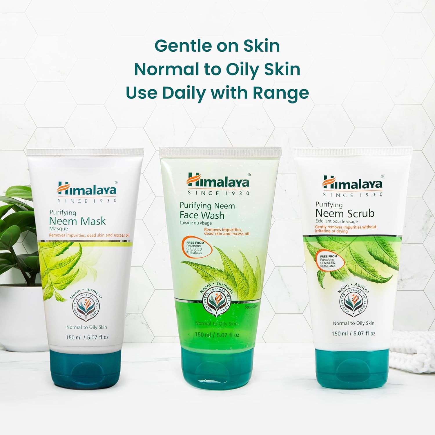 Himalaya Purifying Neem Face Wash : application quotidienne, mousse légère purifiante.