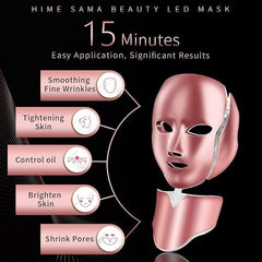 Masque LED HIME SAMA, lumière bleue: peut apaiser et resserrer les pores.