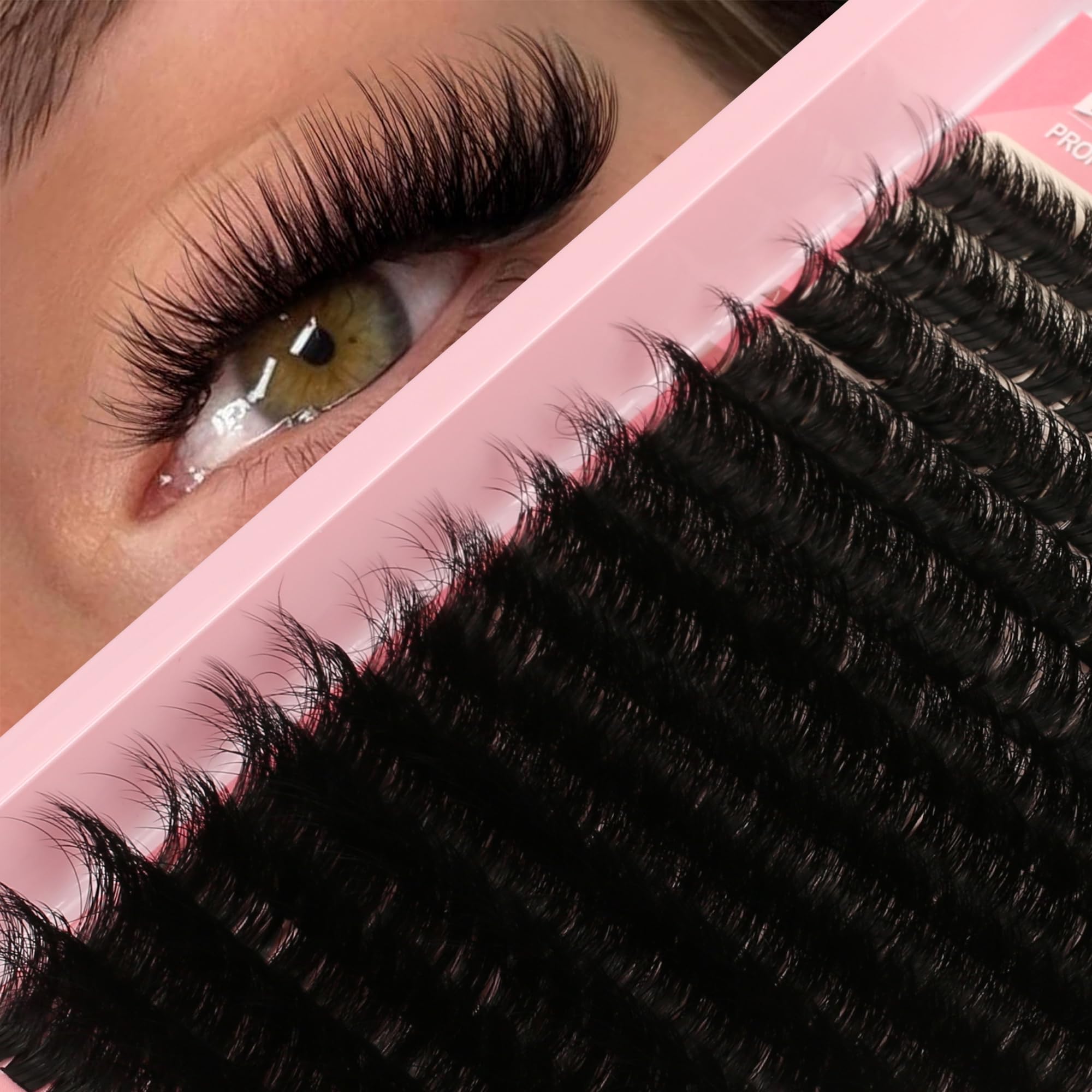 Himirell cils en clusters avec courbure en D pour un volume naturel.