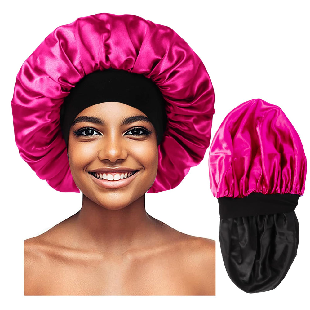 Bonnet Himoswis satin double couche pour homme, protection nocturne des cheveux.