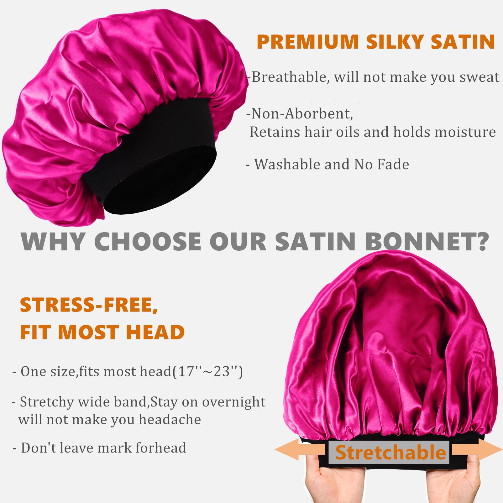 Bonnet Himoswis protège les cheveux des frottements nocturnes.