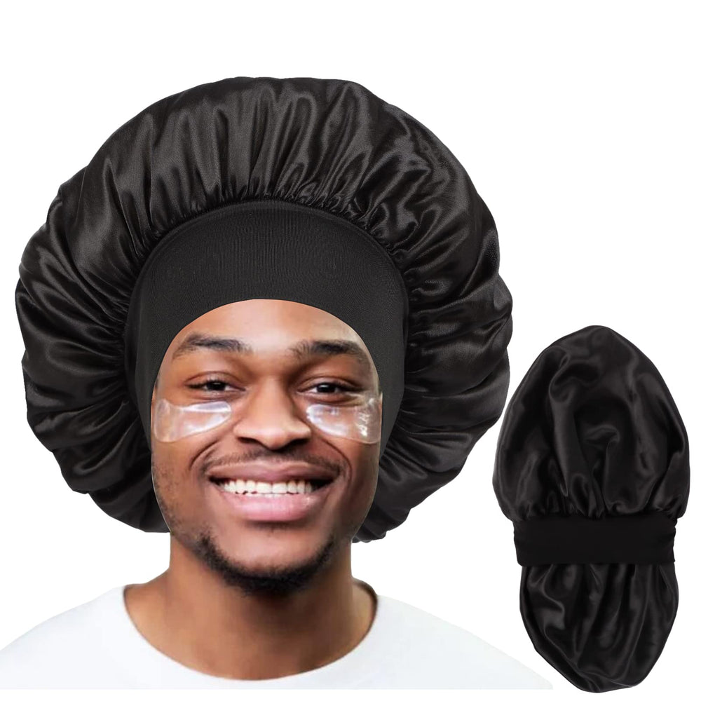 Bonnet de nuit Himoswis pour homme – face, protège les cheveux et maintient le style.