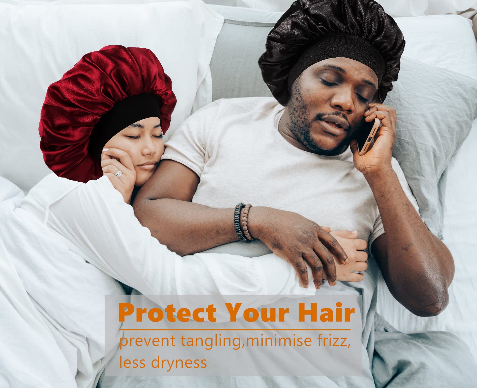Utilisation quotidienne du bonnet Himoswis – idéal pour soins et routine nocturne.