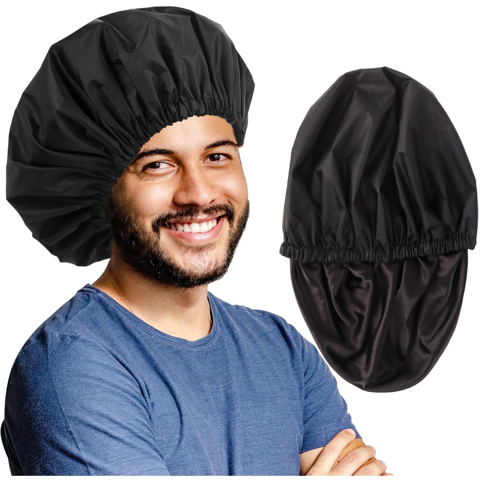 himoswis chapeau douche reglable pour cheveux longs, protection efficace.