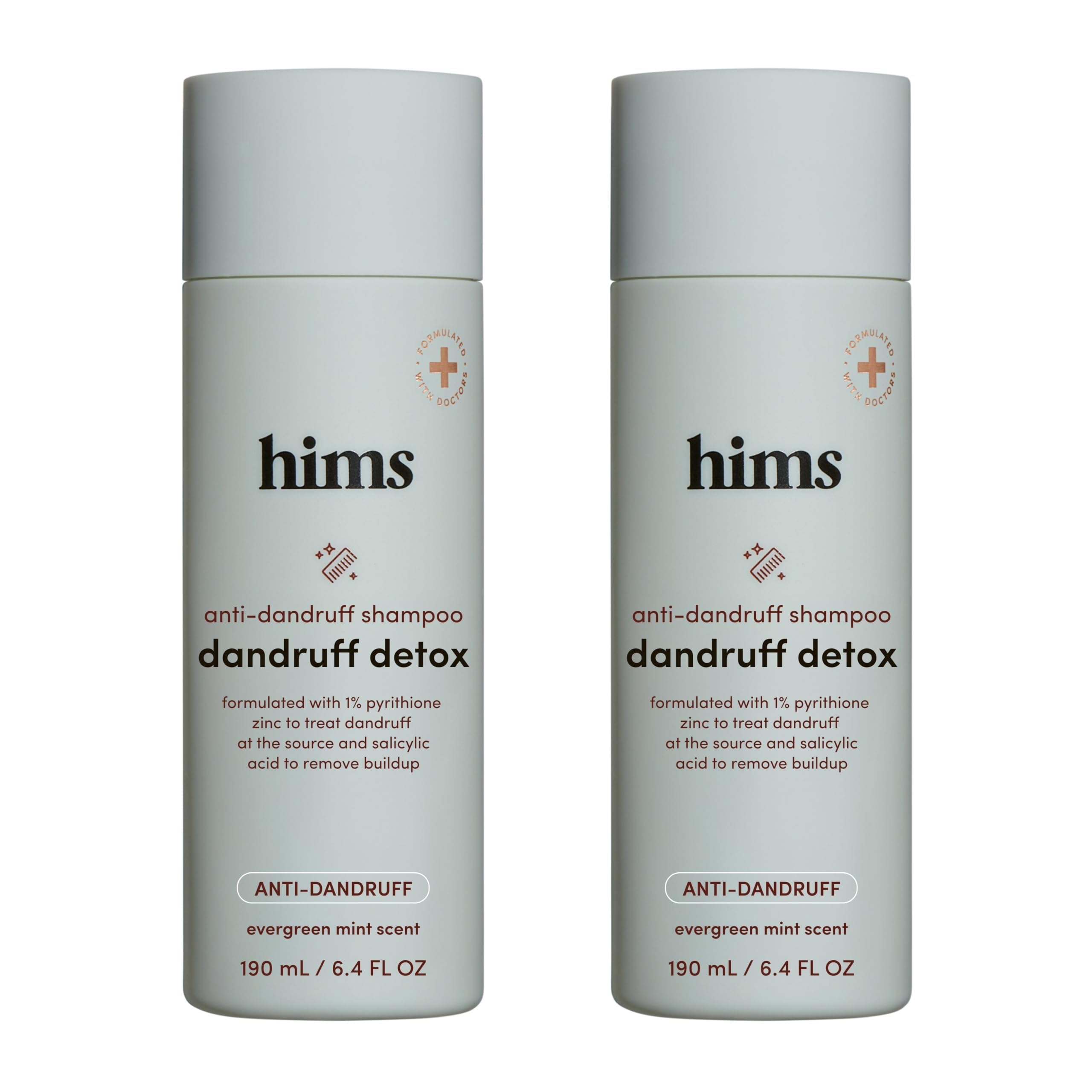 Hims & Hers Dandruff Detox Shampoing : flacon anti-pelliculaire et rafraîchissant