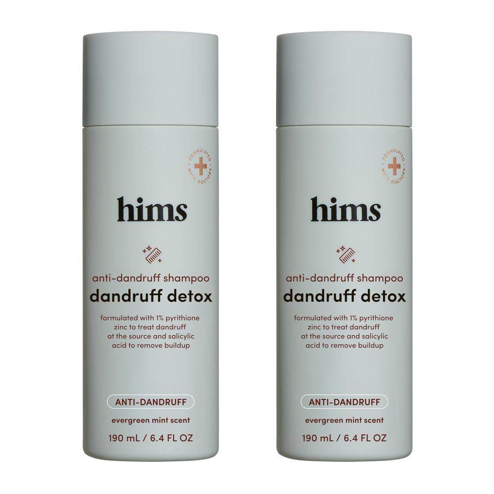 Hims & Hers Dandruff Detox Shampoing : flacon anti-pelliculaire et rafraîchissant