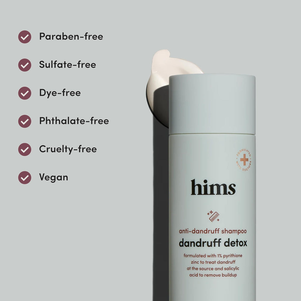 Hims & Hers Dandruff Detox Shampoing : parfum menthe vivifiant pendant le lavage