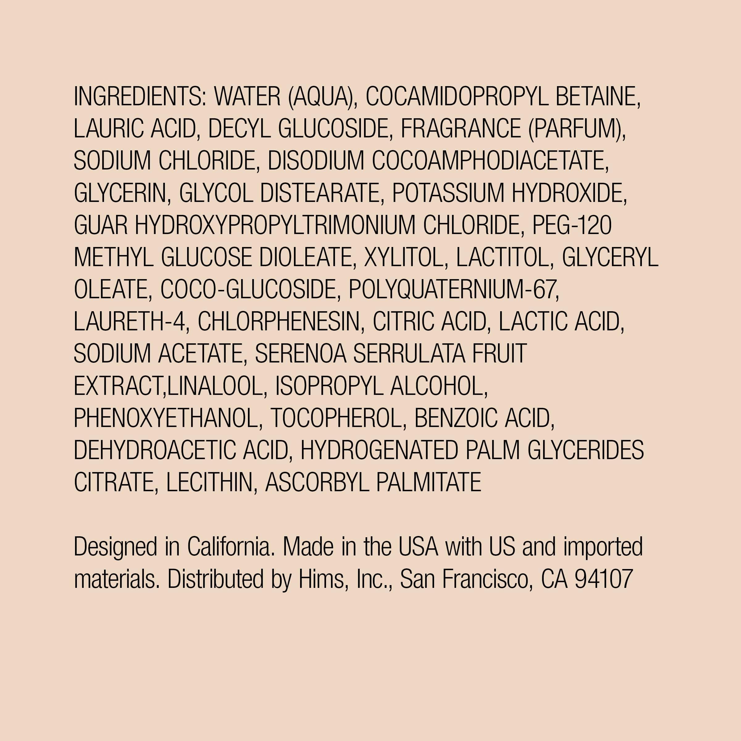 Etiquette sans Parabènes et Sans Sulfates sur Shampoing Thick Fix.