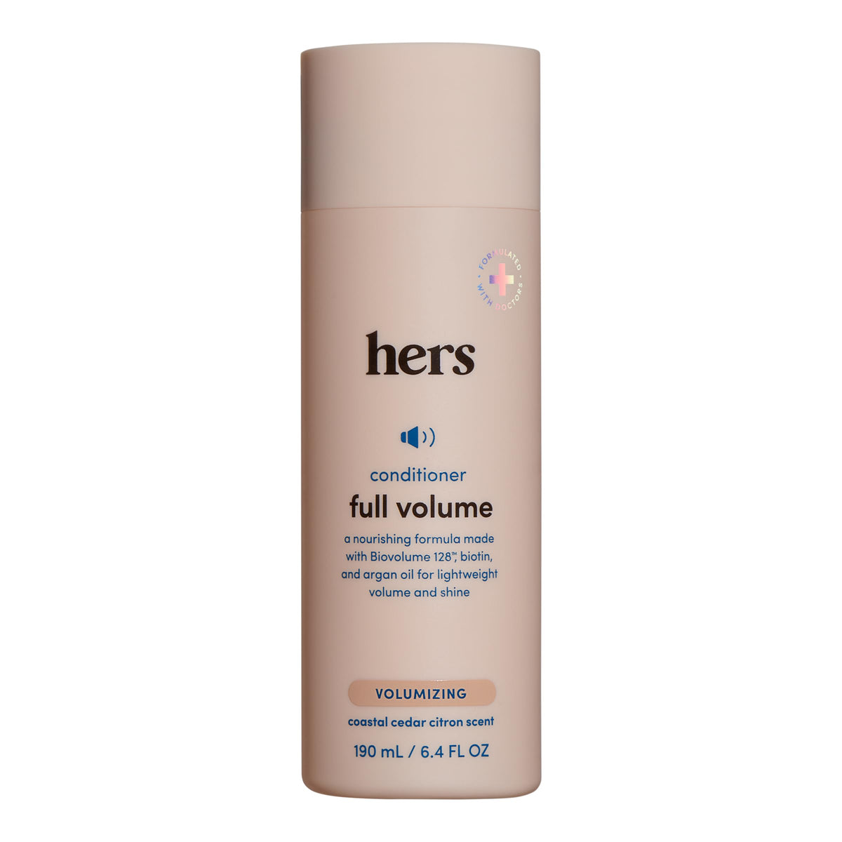Conditionneur Hims Hers Full Volume, bouteille prête à nourrir et volumiser les cheveux sans alourdir.