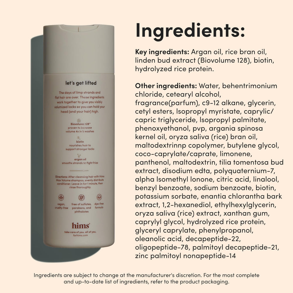 Hims & Hers Max Volume Conditioner – format duo pratique