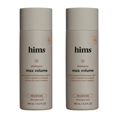 Hims Max Volume Shampoo, bouteille Citrus Spice, parfum frais et volume accru.