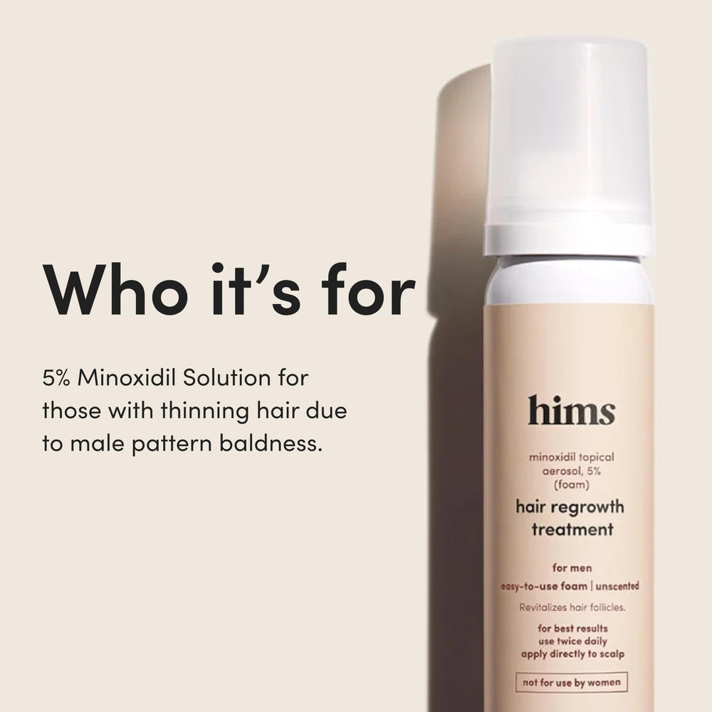 hims minoxidil 5% mousse : pompe-dose pour une application précise