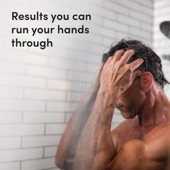 hims après-shampooing épaississant – application pratique sur cheveux.
