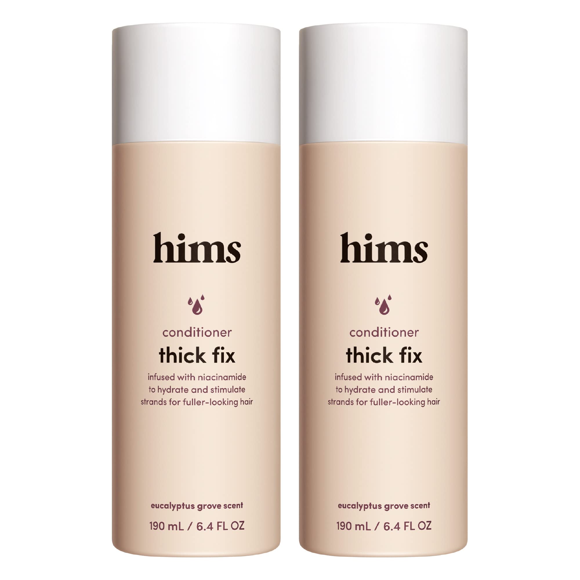 hims après-shampooing épaississant – bouteille écologique, pour cheveux plus volumineux.