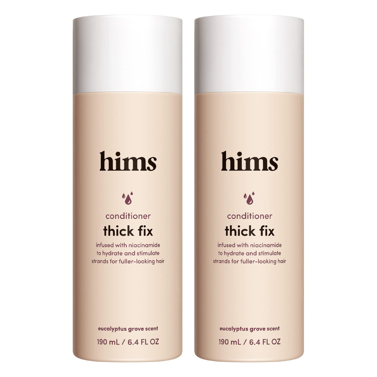 hims après-shampooing épaississant – bouteille écologique, pour cheveux plus volumineux.