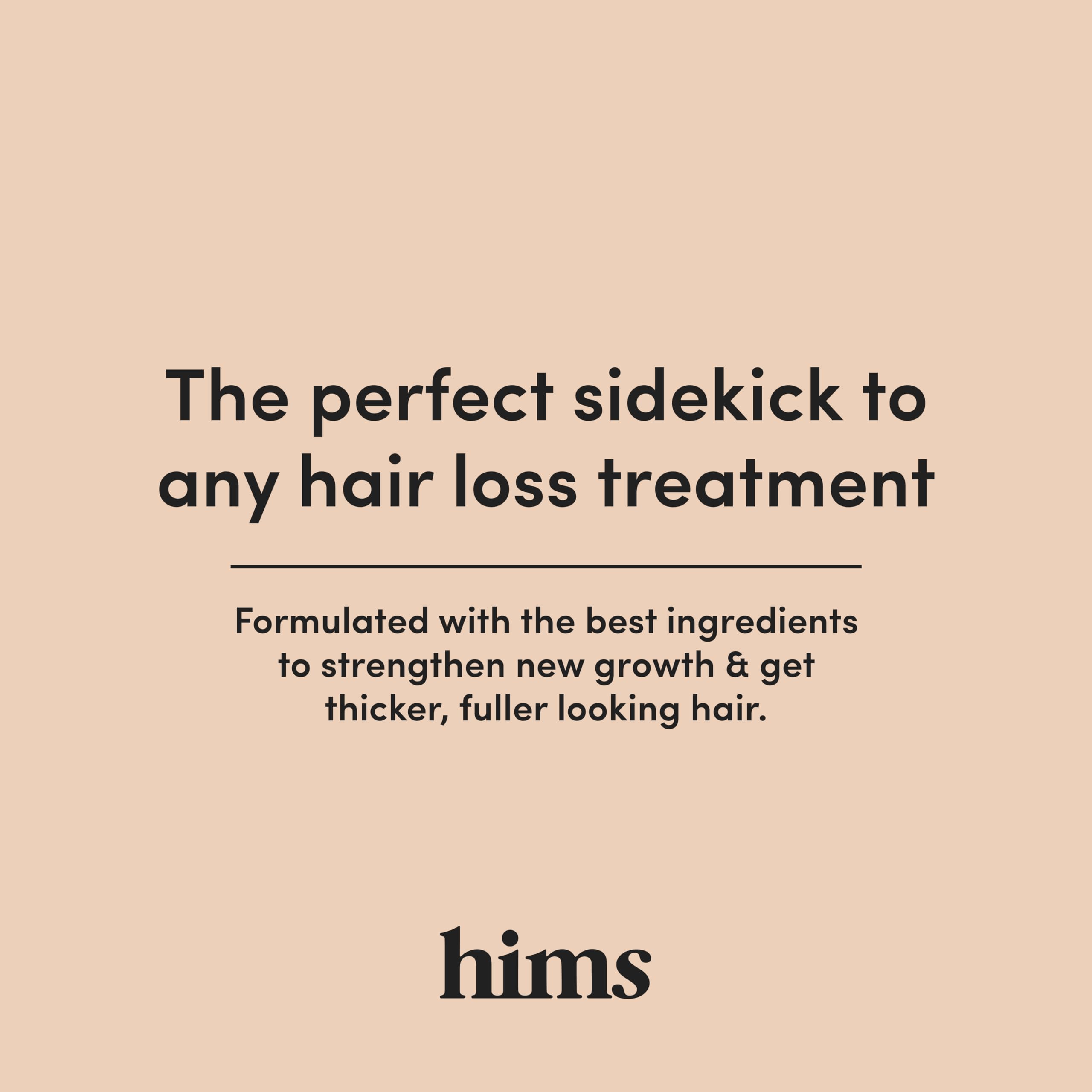 hims après-shampooing épaississant – routine masculine facile associée à d'autres soins.