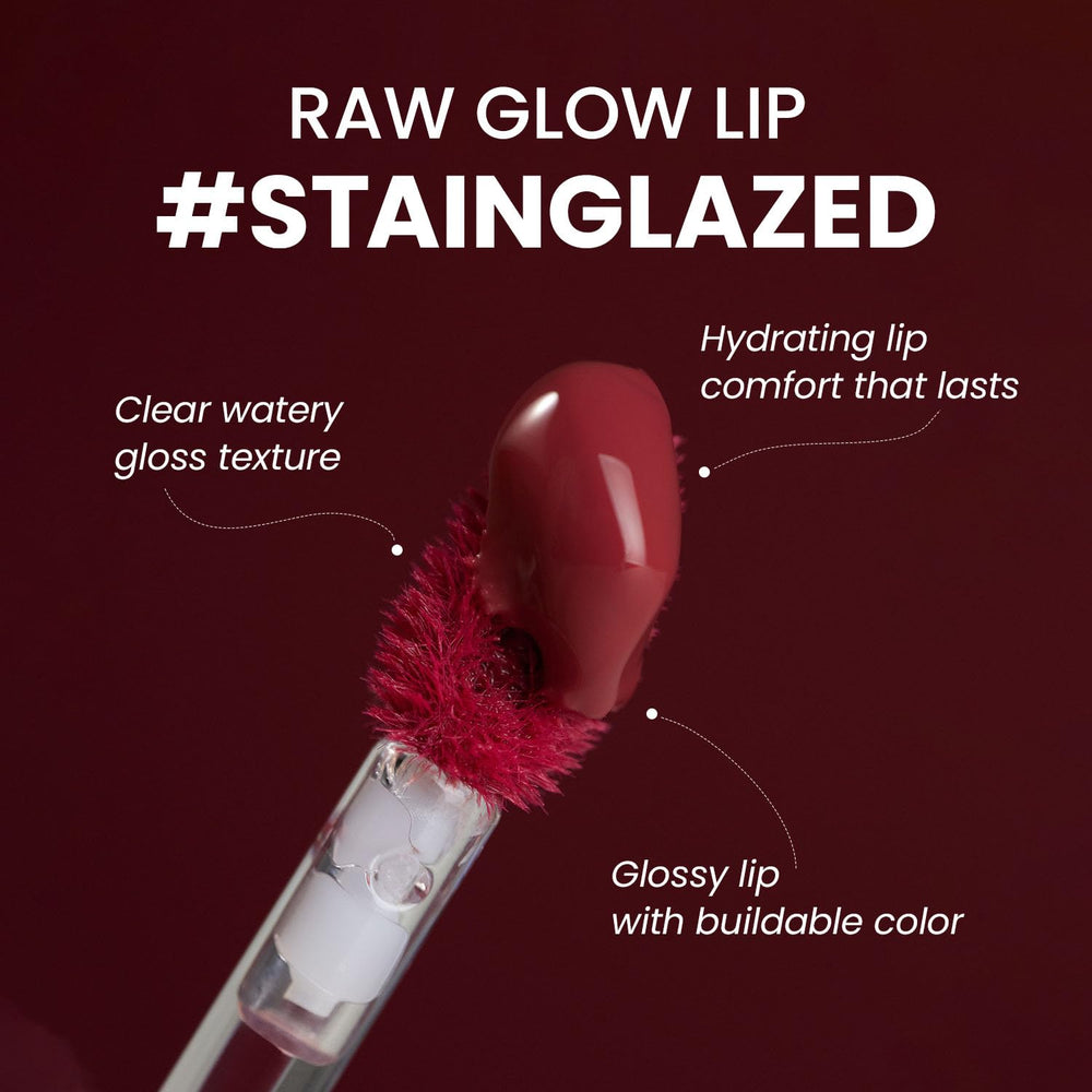 HINCE Raw Glow Lip Tint offre hydratation et confort sur les lèvres toute la journée.