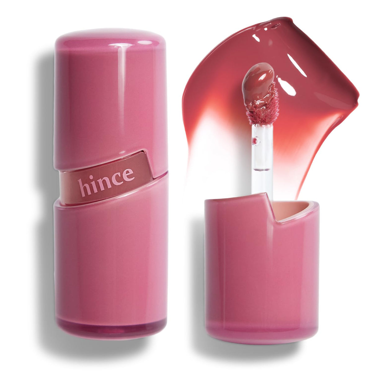 HINCE Raw Glow Lip Tint en application, couleur durable et brillance naturelle.