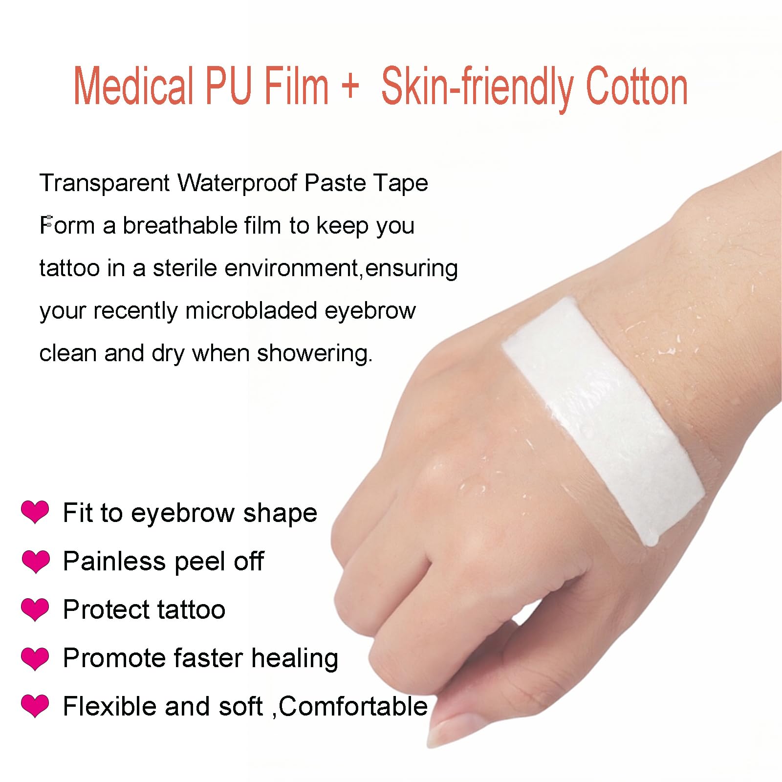 Hipifans bouclier oculaire jetable en plastique, protection contre l'humidité lors des soins.